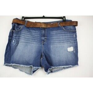 Style & Co Women's 5" Mid Rise Blue Jean Style Shorts Plus Size 20W